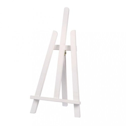 Bílý dřevěný stolní stojan